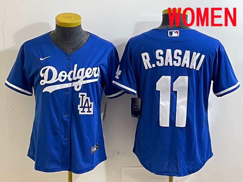 Women Los Angeles Dodgers 11 R.Sasaki Blue Game 2025 Nike MLB Jersey style 5